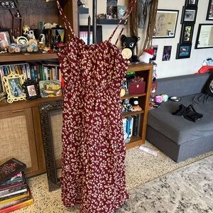 Floral Burgundy Maxi Dress